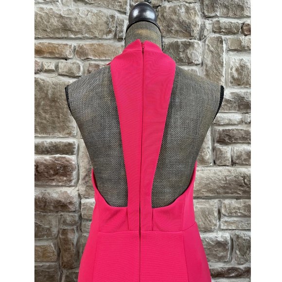 J S COLLECTIONS Hot Pink Twist Halter Gown - New! - Picture 4 of 6